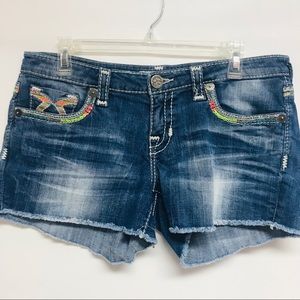 Big Star Shorts - BIG STAR denim cut off shorts Sz 31 neon LIV Big Star Shorts - BIG STAR denim cut off shorts Sz 31 neon LIV